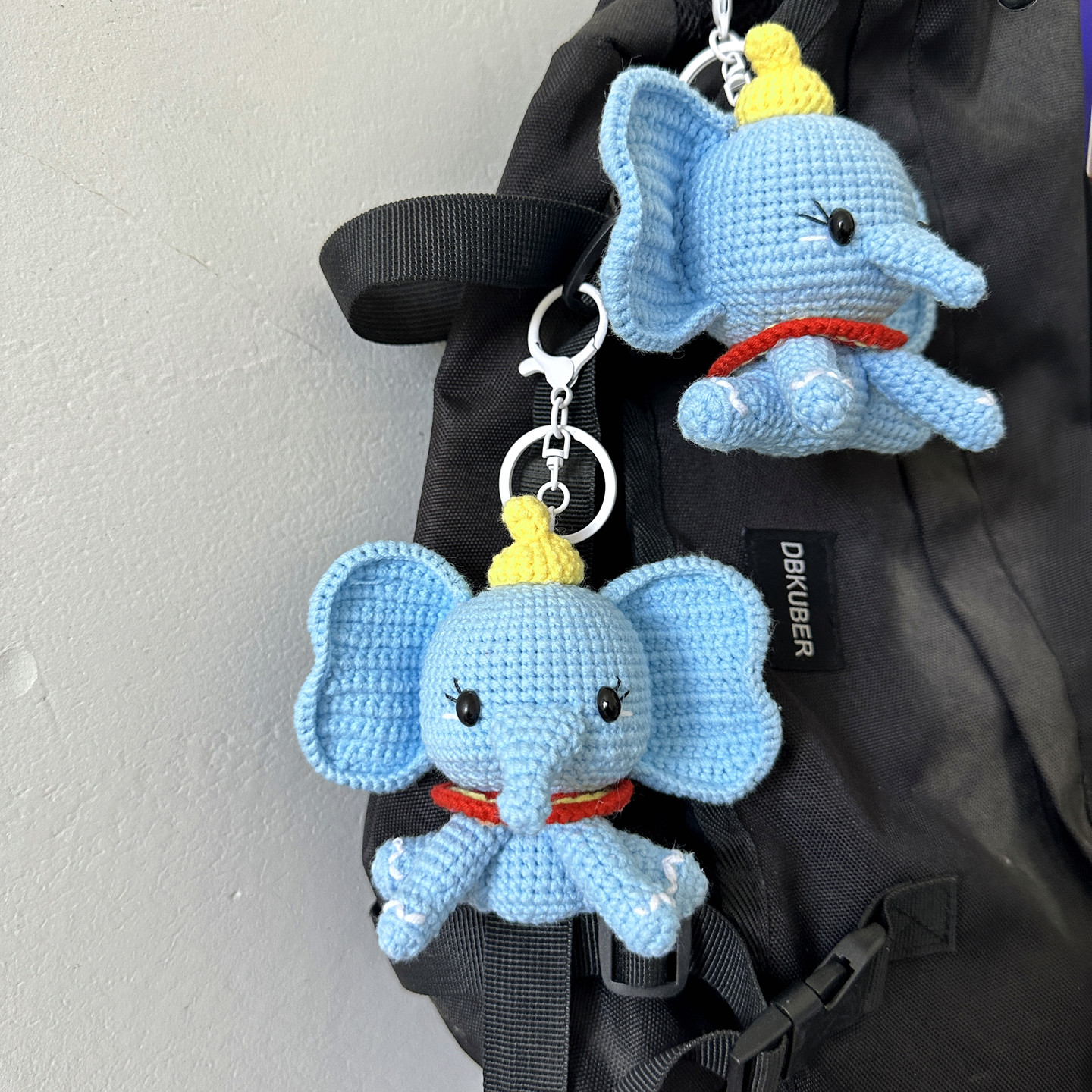 DIY手工小飞象玩偶钩织毛线编织材料包大象钥匙扣挂件送朋友礼物,淘宝优惠券,粉丝福利购,淘宝优惠卷
