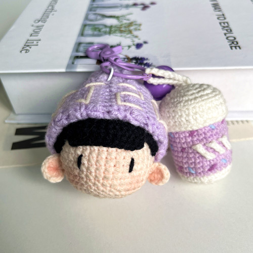 DIY手工林小瓜团子钥匙扣JJ20演唱会挂件礼物毛线编织材料包钩针 - 图1