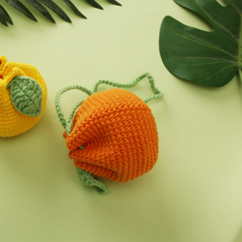 丑橘包DIY手工材料包毛线编织包成品针织包橘子零钱包卡包礼物女,淘宝优惠券,粉丝福利购,淘宝优惠卷