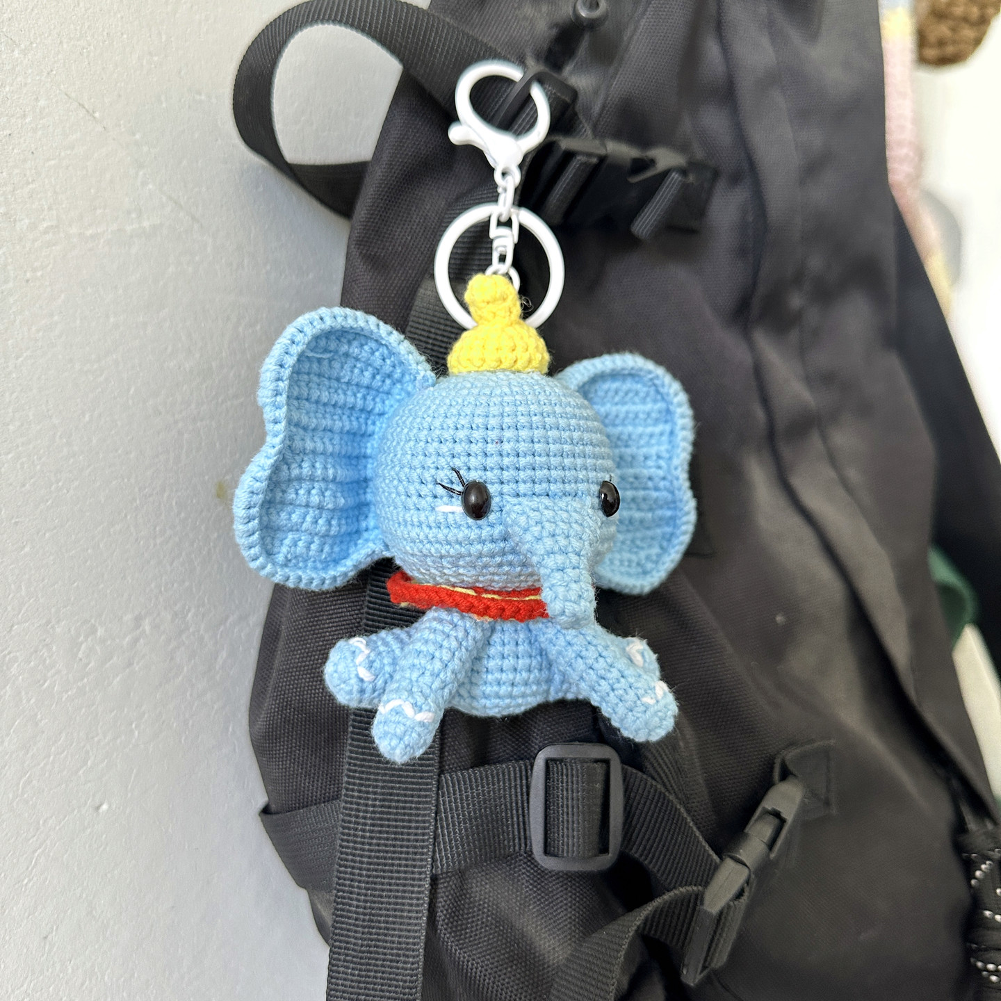 DIY手工小飞象玩偶钩织毛线编织材料包大象钥匙扣挂件送朋友礼物,淘宝优惠券,粉丝福利购,淘宝优惠卷