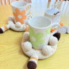 Creative handmade coaster dual-purpose mobile phone holder fruit