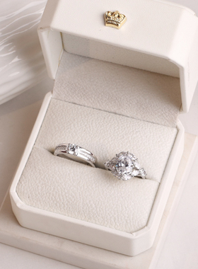 鸽子蛋奢华仿真钻戒马眼戒指