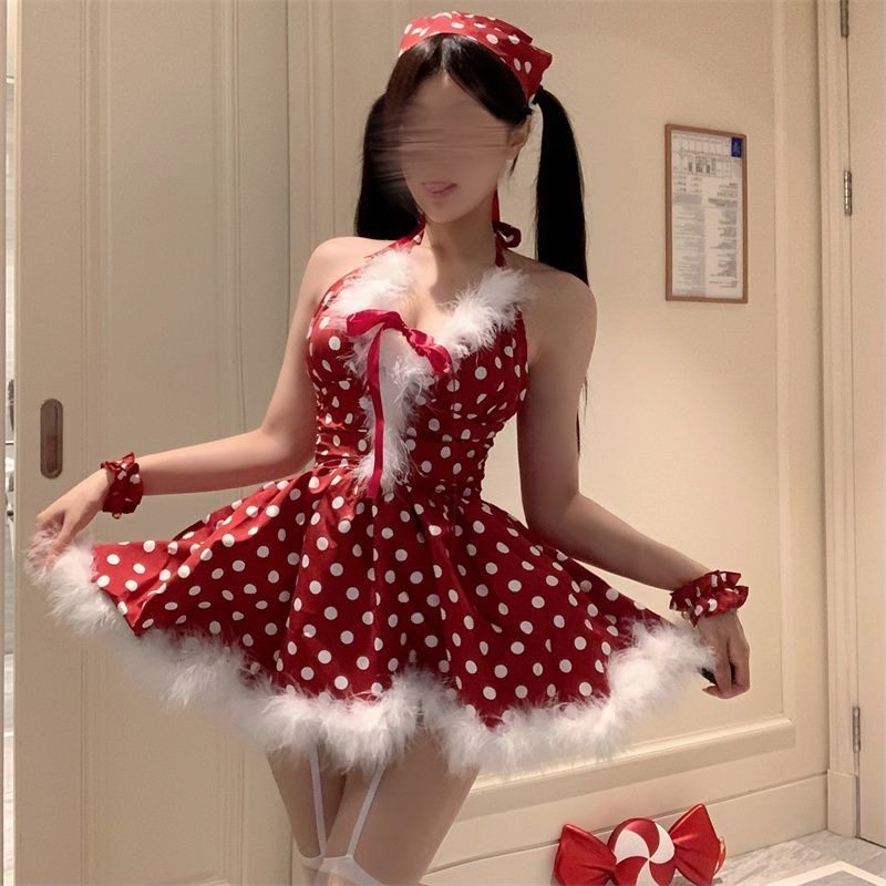 圣诞节服装氛围感穿搭丝绒抹胸红色连衣裙女秋冬套装party小礼裙,淘宝优惠券,粉丝福利购,淘宝优惠卷