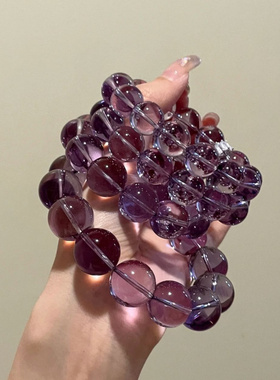 【冰镇葡萄】天然紫水晶手串12mm