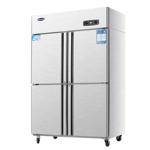 银都四门冰柜商用厨房冷藏冷冻柜双机双温单机单温保鲜厨电冰箱-图3