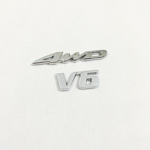 适用汉兰达车标SPORT英文字母标叶子板广汽丰田贴标V6标志4WD后标 - 图0