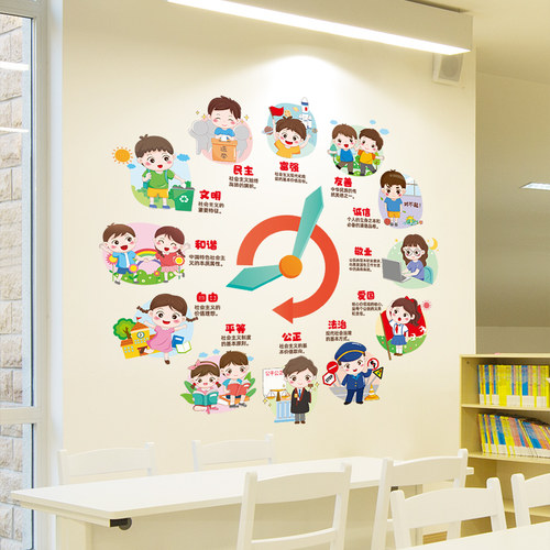 社会主义核心价值观幼儿园环创主题墙贴走廊教室班级文化布置装饰 - 图1