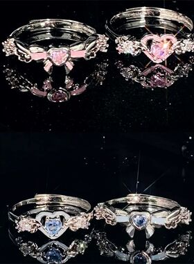 甜心战士对戒小众设计少女心甜美优雅闺蜜对戒简约百搭好闺闺礼物