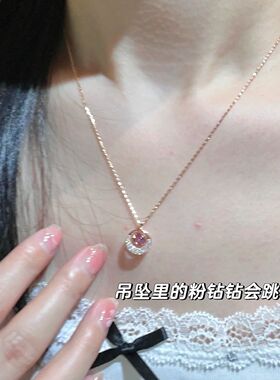 跳动的心玫瑰金项链女小众轻奢高级时尚设计感风格新款爆款锁骨链
