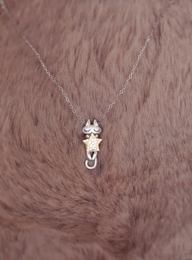 ALPS OTOME/乙女 星星的猫项链 精致百搭锁骨链 女款 送对象礼物