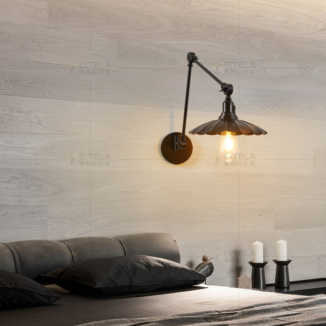 Glass industrial style cafe decorative wall lamp