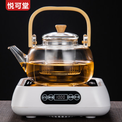 悦可堂HM-R1电陶炉茶炉煮茶迷你小型家用静音玻璃壶铁壶光波电炉-图0