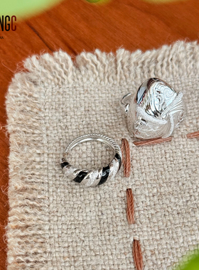 ATELIERSO倪索【三角古典 缠绕滴胶 可颂钉砂戒指】 YOUNGC买手店