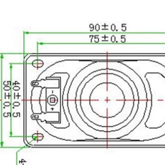 5090长方型内磁防水8欧3w扬声器 - 图0