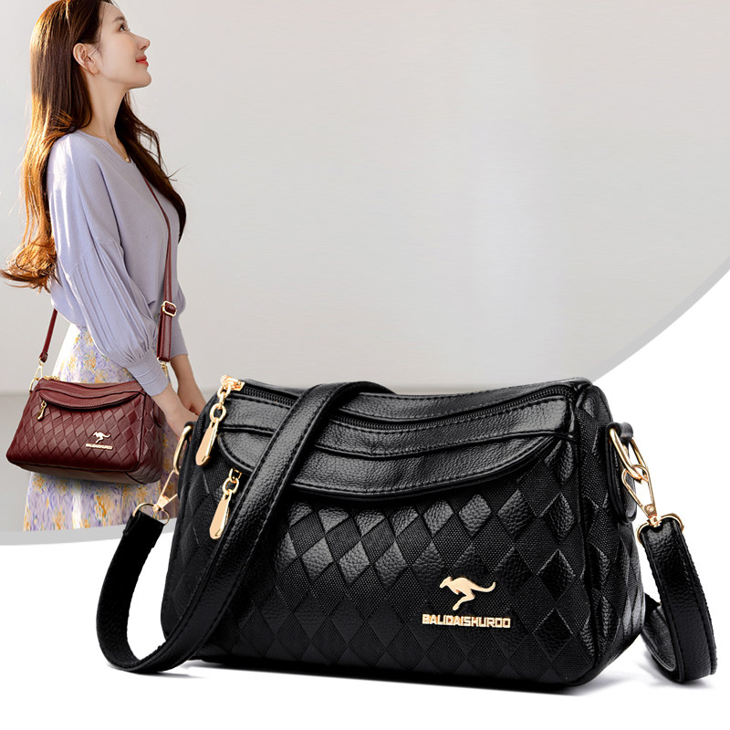 真皮中年妈妈包包女2025新款时尚百搭单肩斜挎包大气手提女士包潮,淘宝优惠券,粉丝福利购,淘宝优惠卷