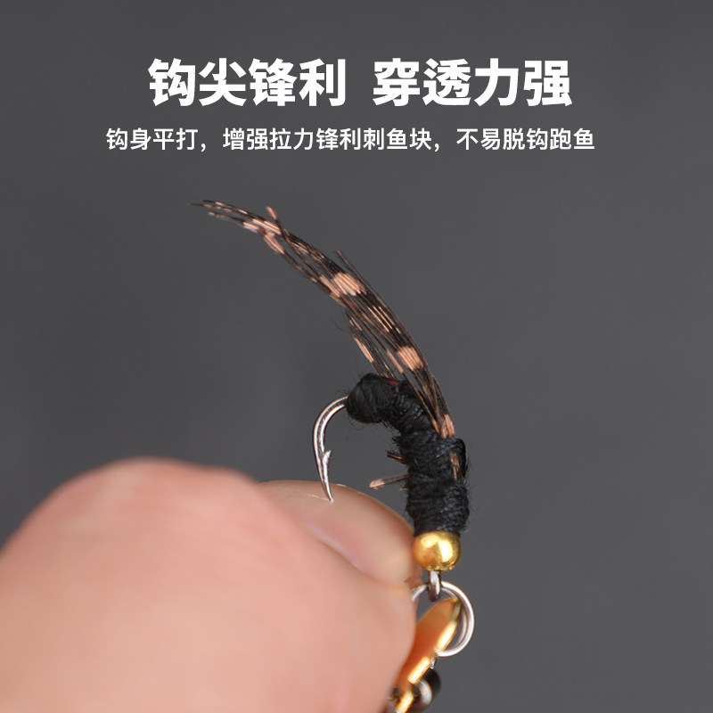 飞蝇钩白条螺旋桨亮片改装远投仿真苍蝇马口串钩旋转微物路亚套装,淘宝优惠券,粉丝福利购,淘宝优惠卷