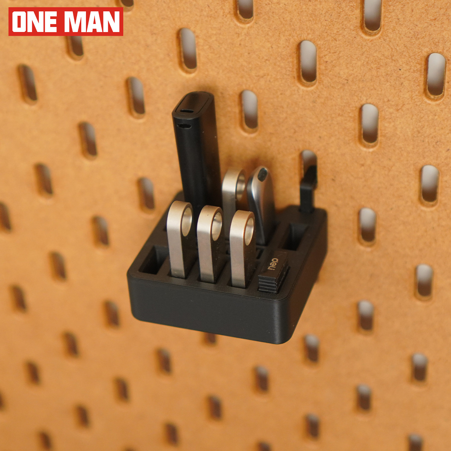 USB disk data cable storage magnetic hole board punch-free wall wire storage accessories