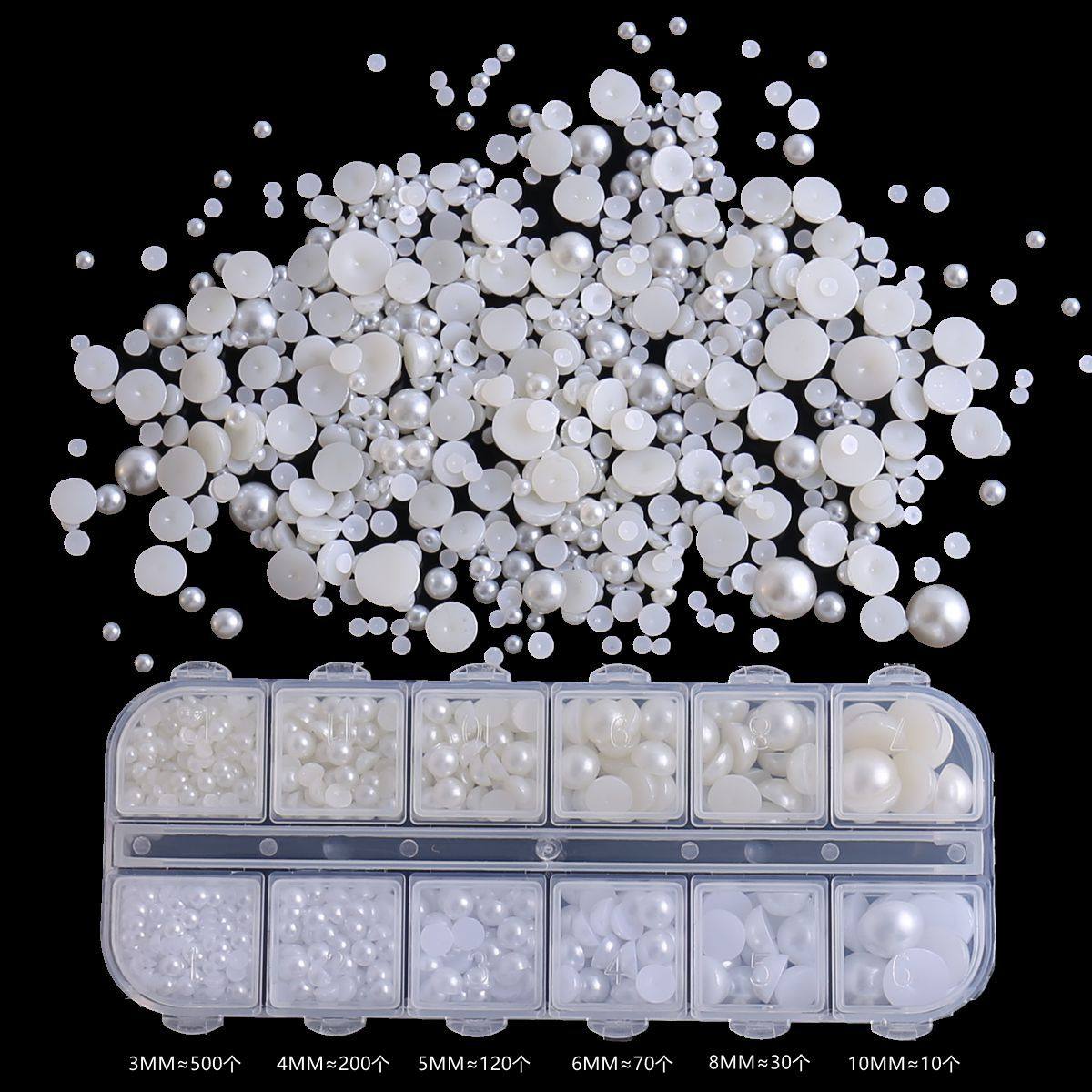 1-10mm混装平底仿珍珠贴片半面diy发夹发饰贴手工美甲服装辅料,淘宝优惠券,粉丝福利购,淘宝优惠卷