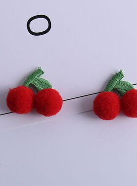 diy创意手工制作材料毛球小樱桃