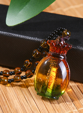 琉璃花瓶楞严咒吊坠水晶项链挂件葫芦毛衣男女平安护身寺庙结缘