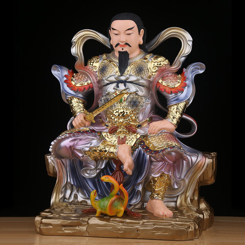 真武大帝神像玄天上帝摆件道家玄武大帝北极真君祖师树脂家用供奉 - 图1