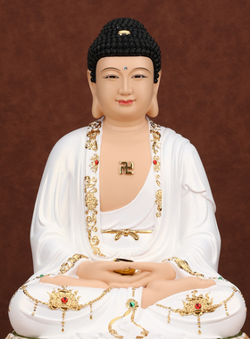 三宝佛释迦牟尼佛药师佛阿弥陀佛如来佛像家用供奉摆件树脂三世佛