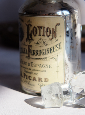 印度银色玻璃古董摆件香薰瓶