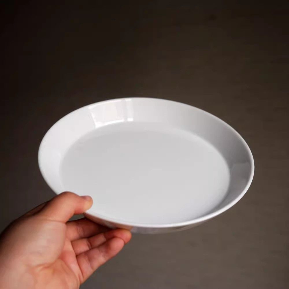 出口新骨瓷纯白色薄边质感实用家用餐具餐盘子深盘烤碗引流碗套装,淘宝优惠券,粉丝福利购,淘宝优惠卷