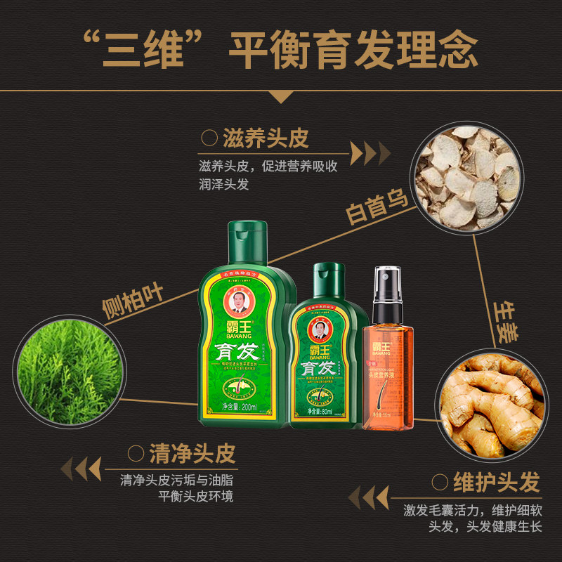 霸王防脱发生发套装增发密发洗发露 霸王巨翼洗发水