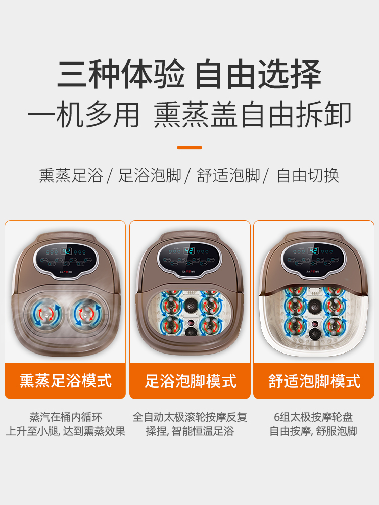 南极人赢丰专卖店南极人足浴盆全自动按摩泡脚桶电动多功能加热洗脚盆家用神器恒温2