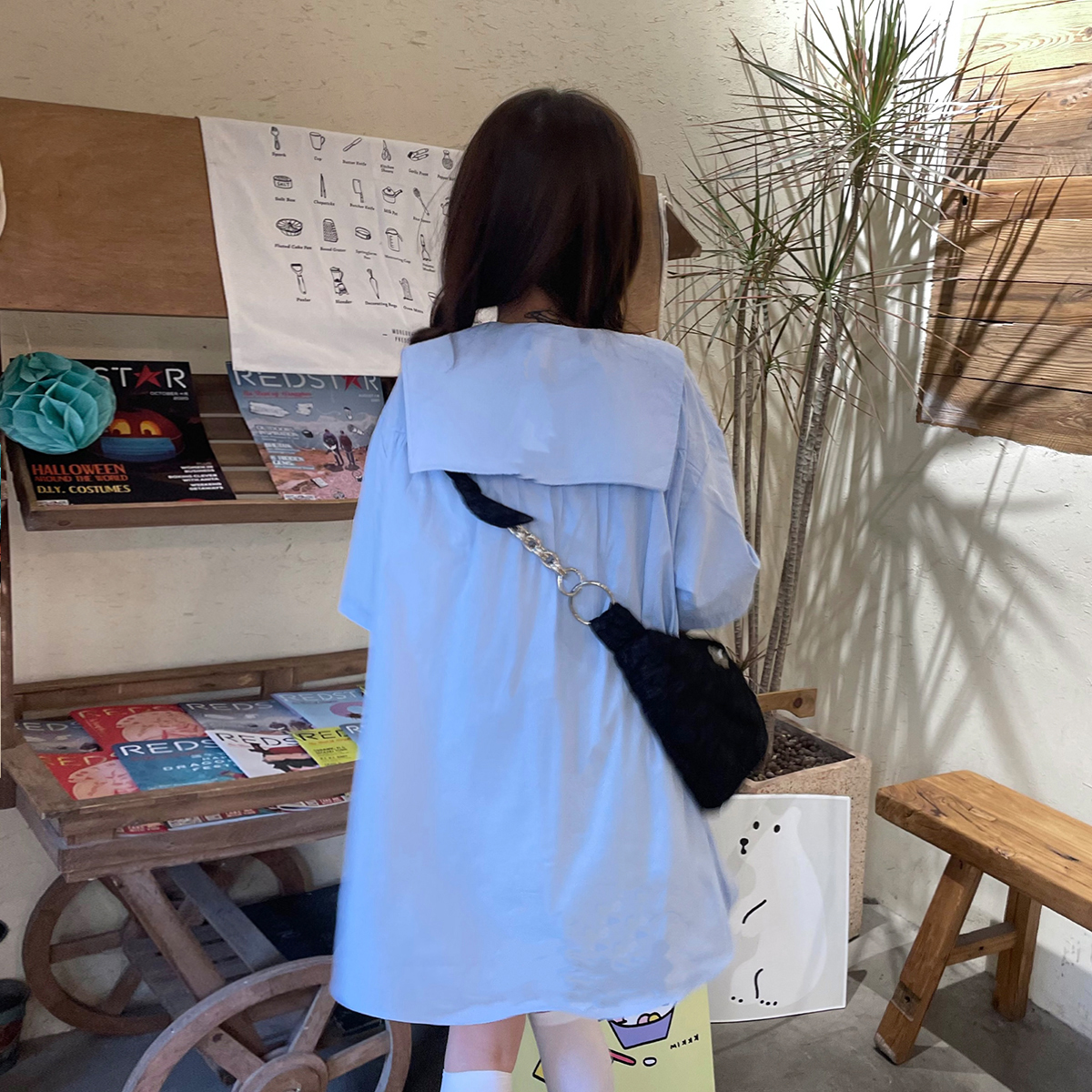 毕业班服女制服日系甜美jk衬衫短袖女夏季法式校服学院风小众上衣