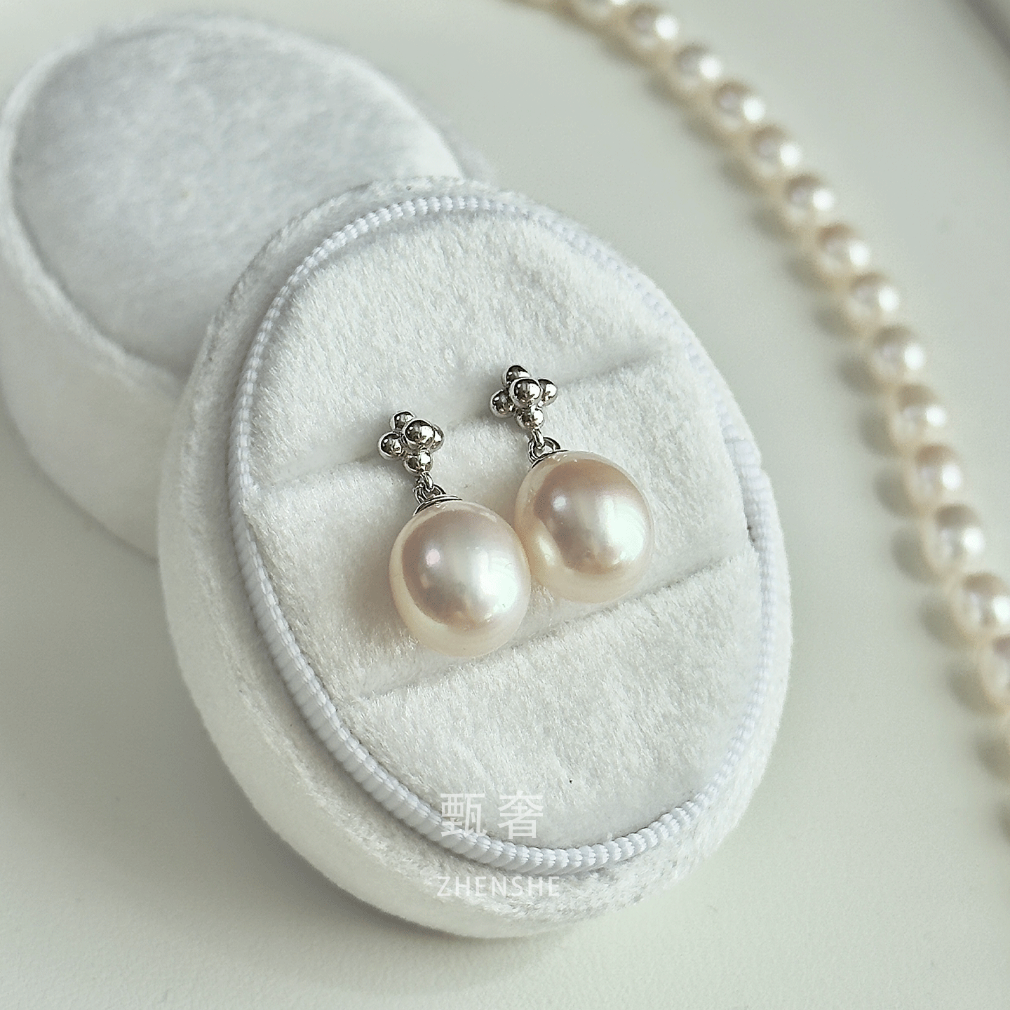 《陌上花开》10mm天然精品无核淡水珍珠水滴形状耳钉925纯银耳饰,淘宝优惠券,粉丝福利购,淘宝优惠卷