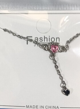 粉钻爱心手链女轻奢时尚镂空天使之翼心形锆石网红气质新款手饰品