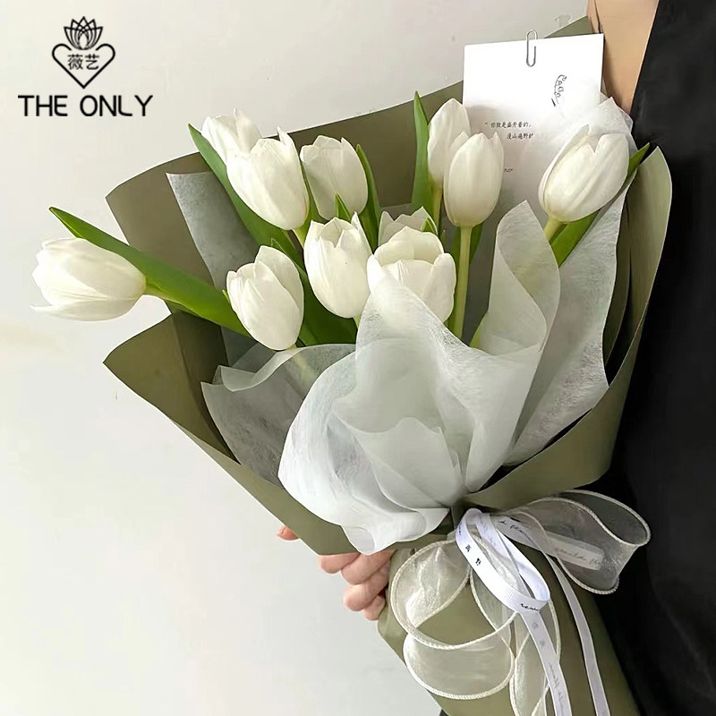 薇艺超薄牛奶棉纸鲜花包装纸玫瑰花束材料花纸花店花艺包花资材金华the Only 薇艺绿植园艺花卉仿真鲜花速递