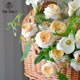 Weiyi Stroller Flower Basket Handmade Rattan Retro