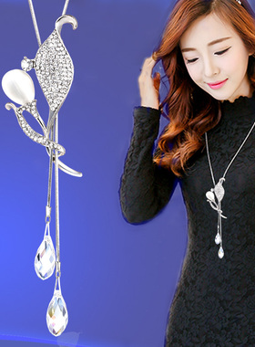 长款项链衣服配饰水晶吊坠挂件