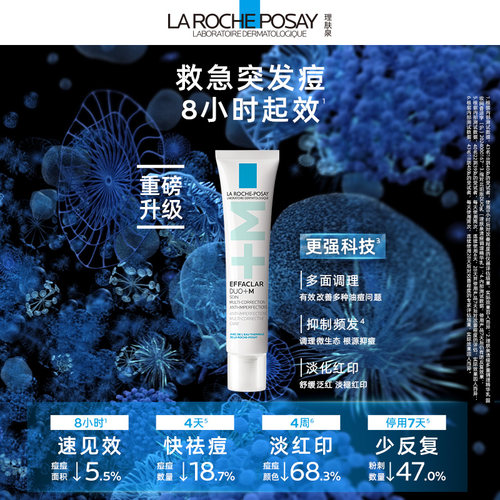 【孙颖莎推荐】理肤泉DUO+M乳水杨酸祛痘精华控油保湿舒缓泛红 - 图0