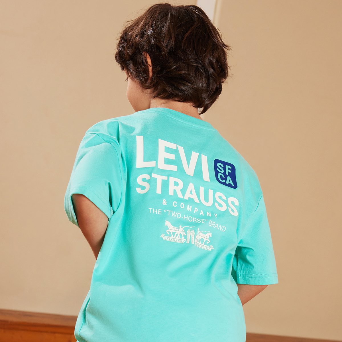 Levis李维斯儿童童装短袖T恤2024夏季新款中大童圆领半袖上衣潮 - 图1