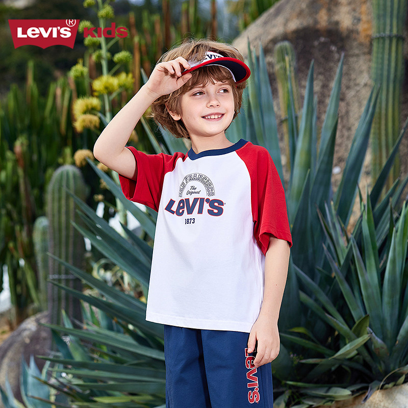 【凉感速干】Levis李维斯男童运动套装透气抗菌2026夏装新款儿童