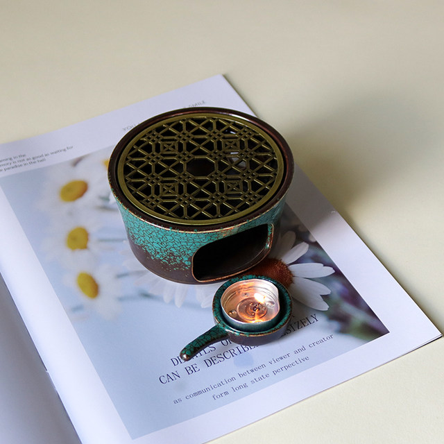 Houyuan Nuanjian Ceramic Warm Tea Stove Candle Heating Furnace Tea Stove Home Indoor Roasted Tea Expansion Aromatherapy Stove