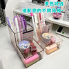 Ins style transparent pen holder, high-looking stationery, small card storage box, office work station organizing box, school season gift