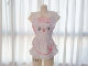 Kaomoji apron cat paw print maid apron