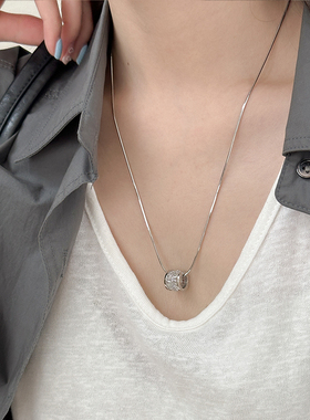 设计感转运珠双层叠戴项链