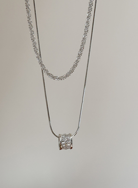 ins风双层叠戴转运珠项链