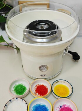 ECX棉花糖机儿童家用小型自制全自动棉花糖机花式彩糖