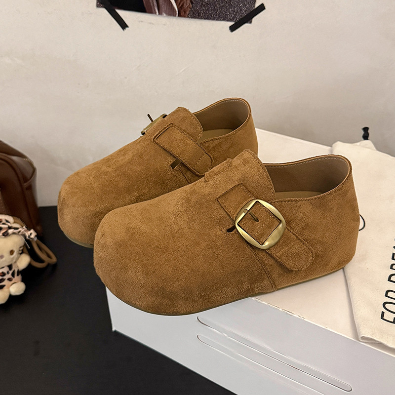 牛皮厚底内增高全包勃肯鞋女鞋2026新款春秋一脚蹬单鞋休闲豆豆鞋,淘宝优惠券,粉丝福利购,淘宝优惠卷