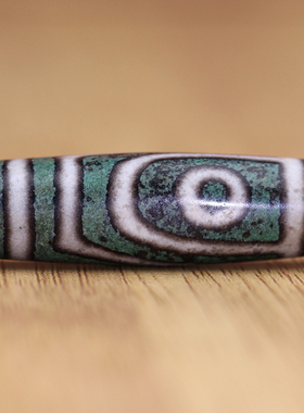 圣饰奇缘蓝釉青稞二眼天珠项链