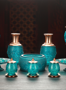 古法琉璃供奉佛堂桌面