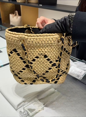 香奶奶手工钩织DIY草编沙滩包牛皮配件含内胆材料包（不含线材）