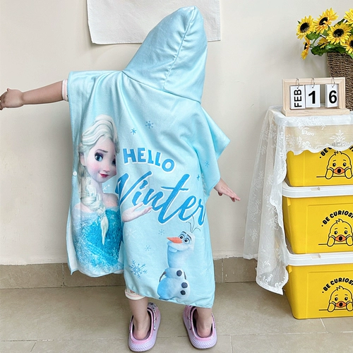 Детский банный халат, плащ, быстросохнущее мультяшное детское удерживающее тепло банное полотенце для плавания, хорошо впитывает воду
